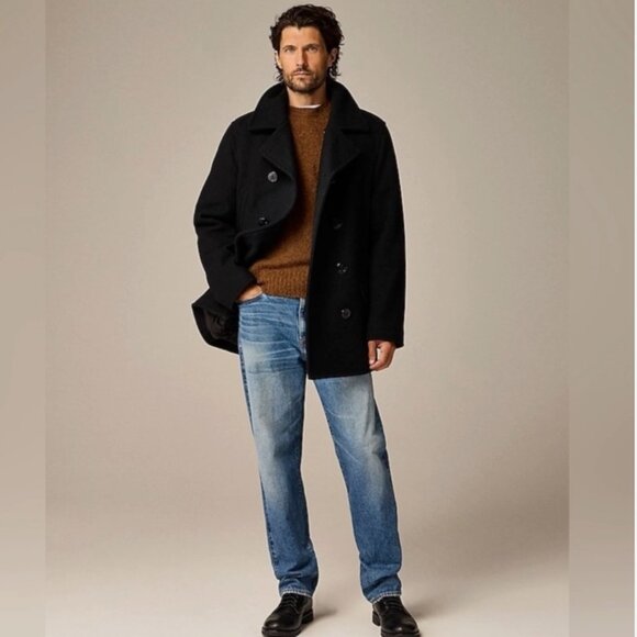 NWT J. Crew Mens peacoat in wool blend with PrimaLoft® Sz Medium Black - Picture 12 of 12